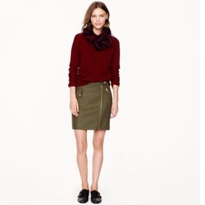 J. Crew Wool Zip Mini Skirt